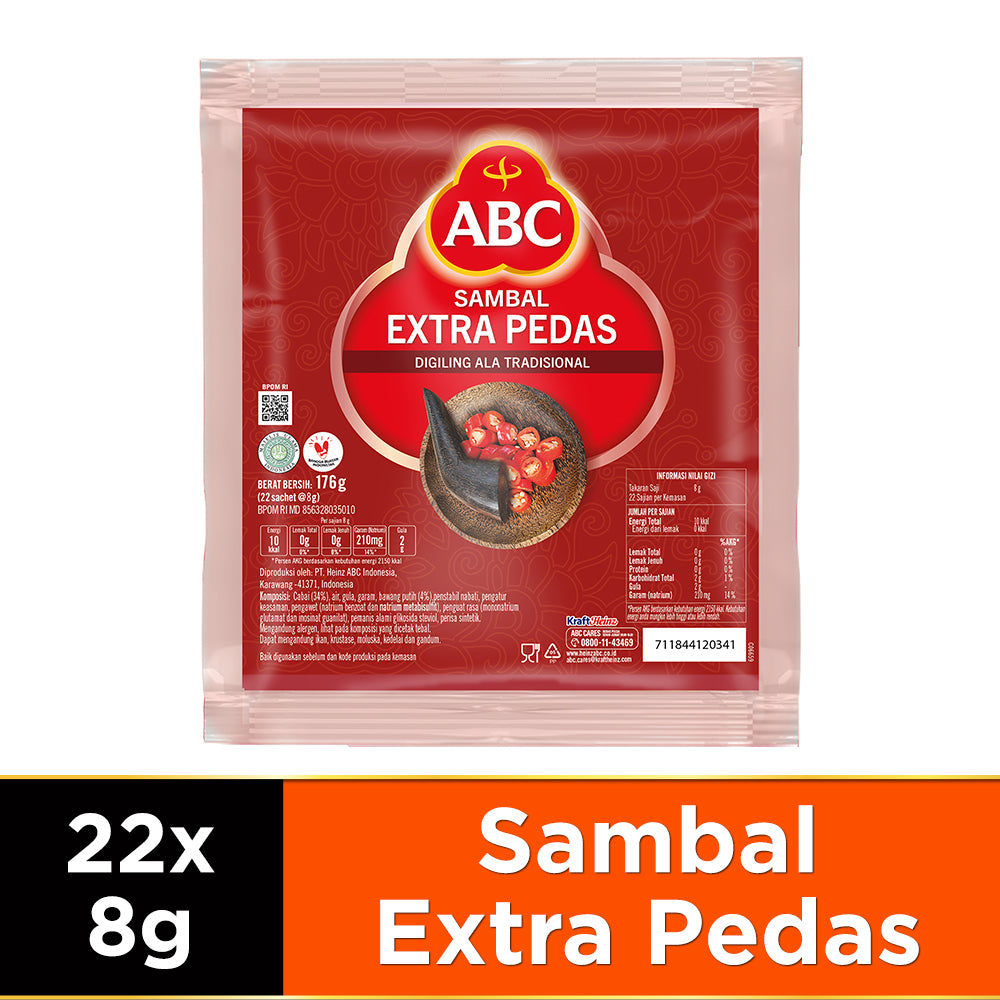 ABC Sambal Extra Pedas 22x8g