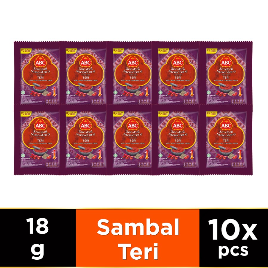 ABC Sambal Nusantara Teri 10x18g