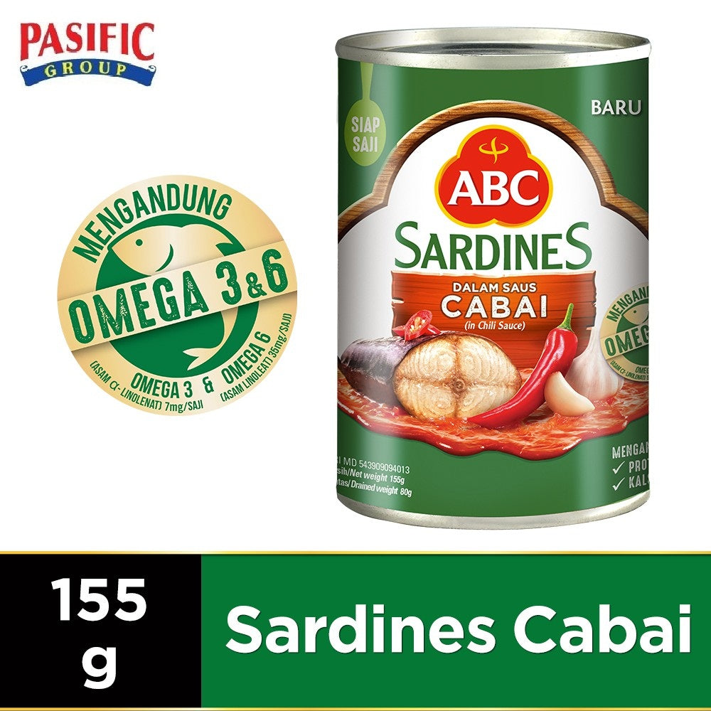 ABC Sardines Cabai 155g