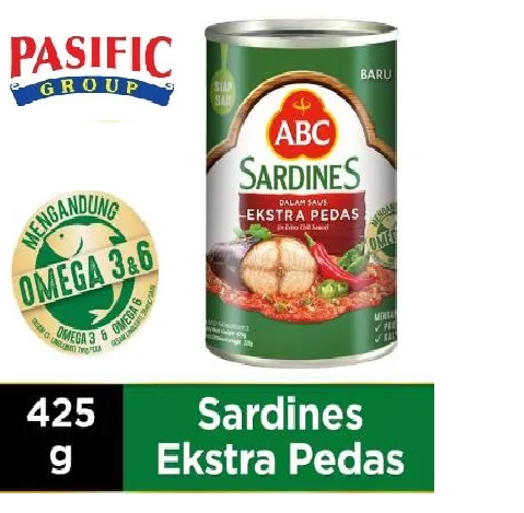 ABC Sardines Extra Pedas 425g